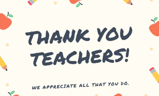 Thank you to katy isd teachers